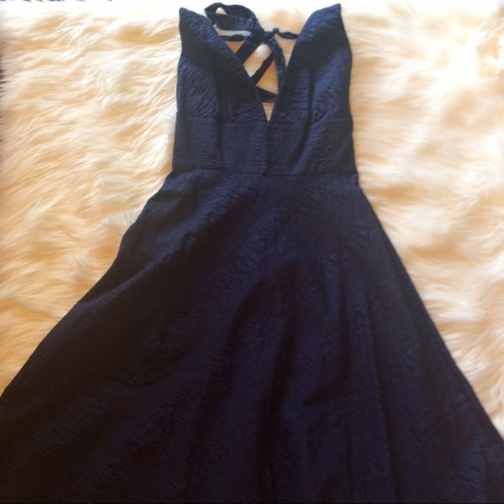 J. Crew cotton Textured Halter neck Dress